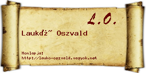 Laukó Oszvald névjegykártya